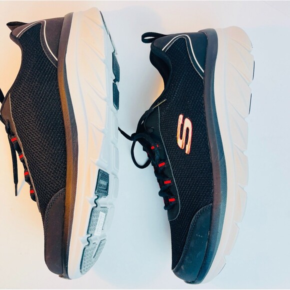 2024 Skechers 10oz Ultra Light Lace Up Running Shoes Mens Size 11 Black Mesh - Picture 4 of 9